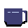 Pixel art d'un mug violet